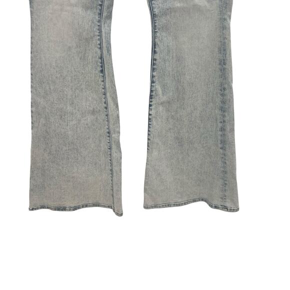 Veronica Beard Sheridan Exaggerated Flare Jeans High Rise Denim Sky Blue Size 15 - Picture 6 of 16